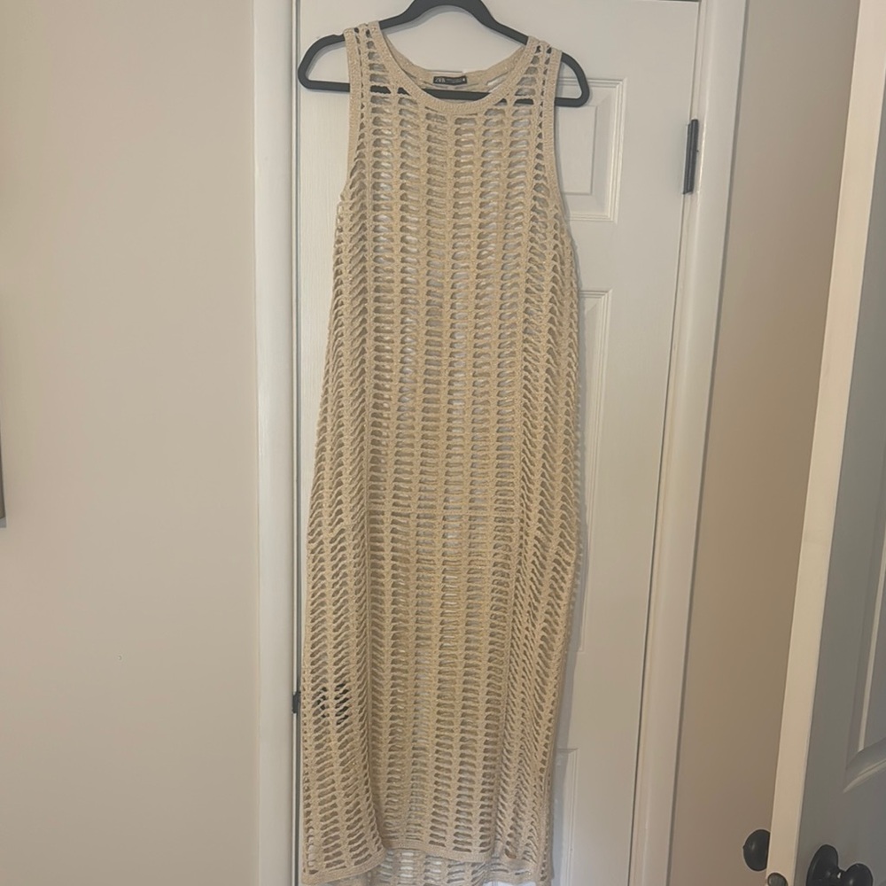 Zara Tan Sheath Resort Coverup